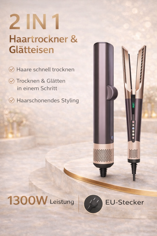 AirStraight™ 2-in-1 Haartrockner & Glätteisen