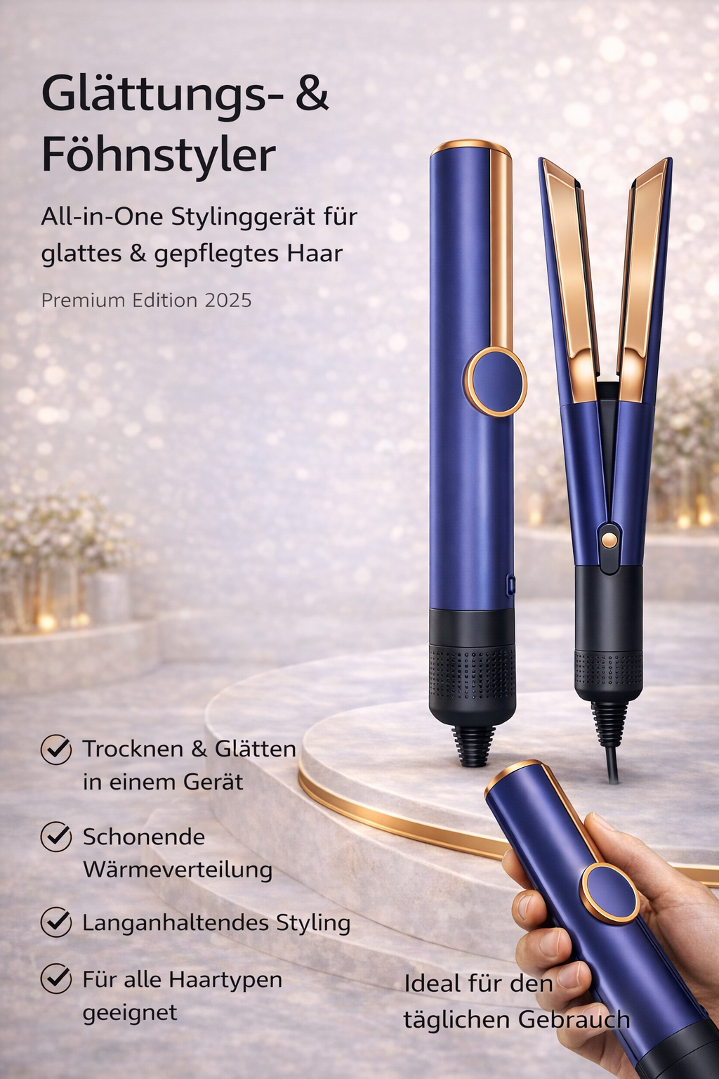 AirStraight™ 2-in-1 Haartrockner & Glätteisen