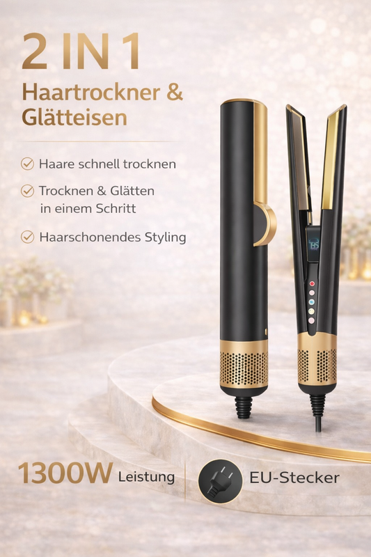 AirStraight™ 2-in-1 Haartrockner & Glätteisen