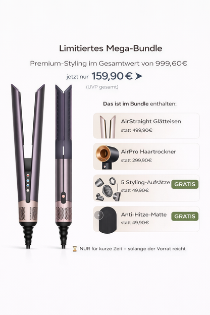 AirStraight™ 2-in-1 Haartrockner & Glätteisen