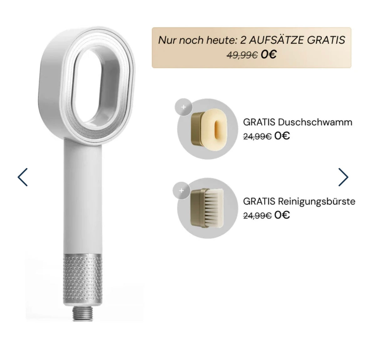 🛁 PureFlow™ Filter-Duschkopf – Sanftes Duschen für Haut & Haare